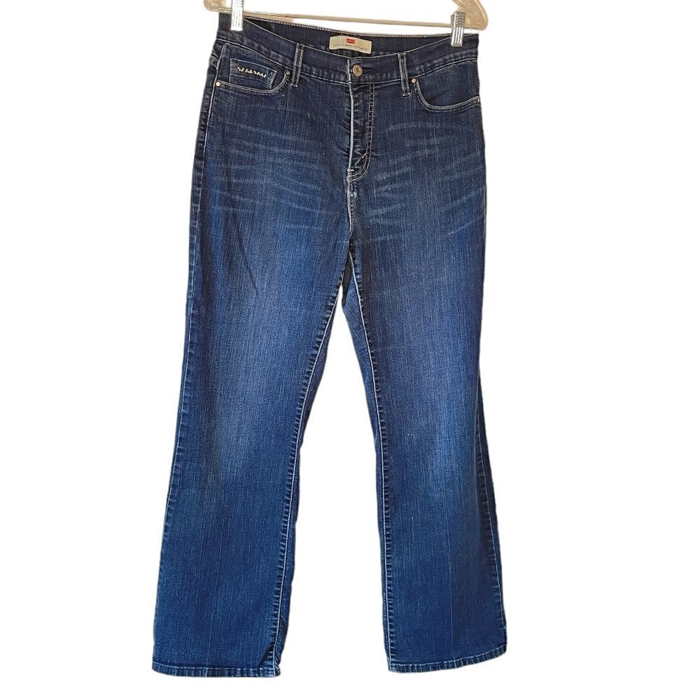 Levi's 512 Bootcut Perfectly Slimming Silver Stud Embellished Pockets  Size 14 M